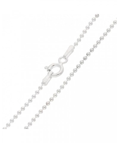 1.5mm Nickel-Free Sterling Silver Round Bead or Ball Chain Necklace(Lengths 14",16",18",20",22",24",26",28",30",36") 24.0 Inc...