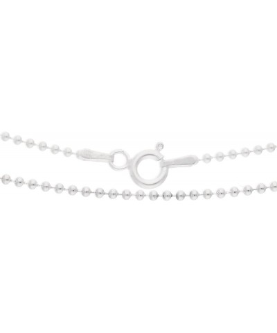 1.5mm Nickel-Free Sterling Silver Round Bead or Ball Chain Necklace(Lengths 14",16",18",20",22",24",26",28",30",36") 24.0 Inc...