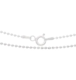 1.5mm Nickel-Free Sterling Silver Round Bead or Ball Chain Necklace(Lengths 14",16",18",20",22",24",26",28",30",36") 24.0 Inc...