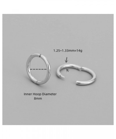 Minimalist Endless Small Hoop Earrings 925 Sterling Silver for Women Girls Hypoallergenic 14g Tiny Cartilage Huggie Hoops Hel...