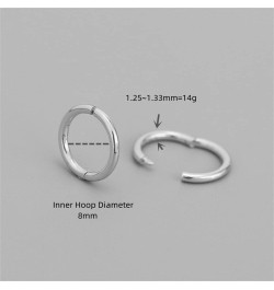 Minimalist Endless Small Hoop Earrings 925 Sterling Silver for Women Girls Hypoallergenic 14g Tiny Cartilage Huggie Hoops Hel...