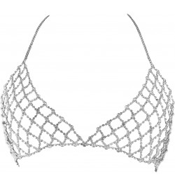 Sexy Body Chains Silver Rhinestone Bra Belly Chain Jewelry Bikini Beach Rave Party Body Accessory For Women Girls $14.72 Body...