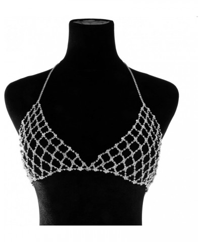 Sexy Body Chains Silver Rhinestone Bra Belly Chain Jewelry Bikini Beach Rave Party Body Accessory For Women Girls $14.72 Body...