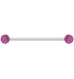 Multi-Sprinkle Dot Multi Gem Industrial Barbell 14 GA, L: 32mm, 6mm Ball Size, Fuchsia $9.03 Body Jewelry