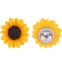 GUAngqi Handmade Sunflower Earrings Personalized Resin Yellow Flower Studs Earrings Cute Jewelry Gift for Women,Style 1 Style...