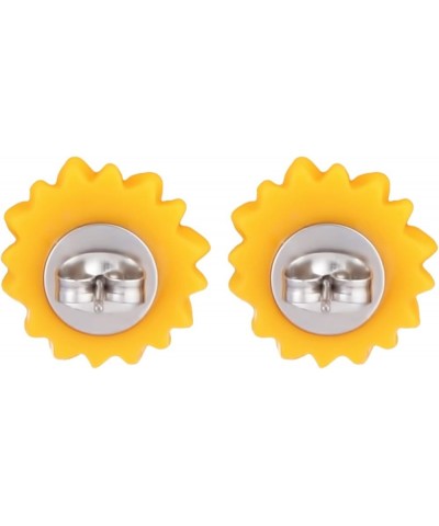 GUAngqi Handmade Sunflower Earrings Personalized Resin Yellow Flower Studs Earrings Cute Jewelry Gift for Women,Style 1 Style...