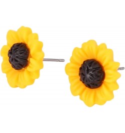 GUAngqi Handmade Sunflower Earrings Personalized Resin Yellow Flower Studs Earrings Cute Jewelry Gift for Women,Style 1 Style...