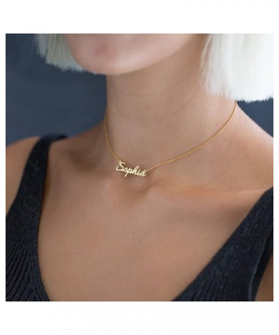 Custom Name Necklace Personalized 18K Gold Plated Name Pendant Necklace Customized Jewelry Gifts for Women Teen Girls Gold $1...