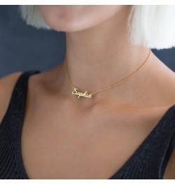 Custom Name Necklace Personalized 18K Gold Plated Name Pendant Necklace Customized Jewelry Gifts for Women Teen Girls Gold $1...