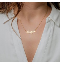 Custom Name Necklace Personalized 18K Gold Plated Name Pendant Necklace Customized Jewelry Gifts for Women Teen Girls Gold $1...