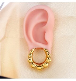 2Pcs Cute Saddle Ear Plugs Gauges for Ears, Size 0g - 1 inch Ear Tunnels Gauge Earrings for Women, Hypoallergenic Stainless S...