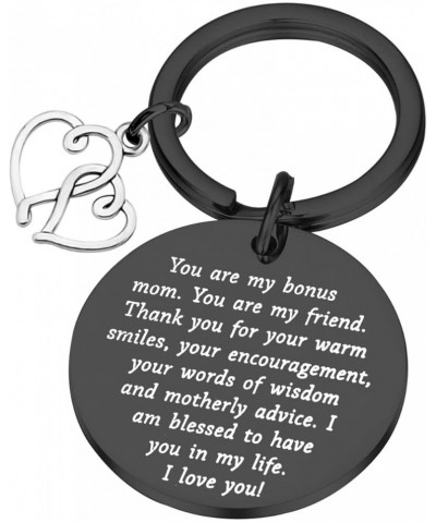 Step Mom Gift Mother's Day Gift for Mom Bonus Mom Stepmother Mother In Law Keychain Mom Black2 $9.45 Pendants