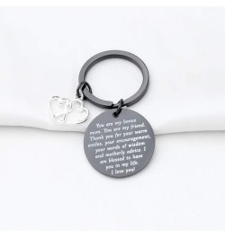 Step Mom Gift Mother's Day Gift for Mom Bonus Mom Stepmother Mother In Law Keychain Mom Black2 $9.45 Pendants