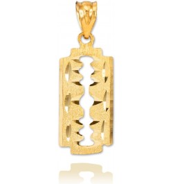 Trendy Necklaces Fine 10k Yellow Gold Razor Blade Charm Pendant $44.85 Necklaces