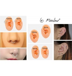 G23 Titanium Hinged Nose Rings Hoop 20G 18G 16G 14G Seamless Piercing Rings for Nose Septum Conch Daith Cartilage Helix Tragu...