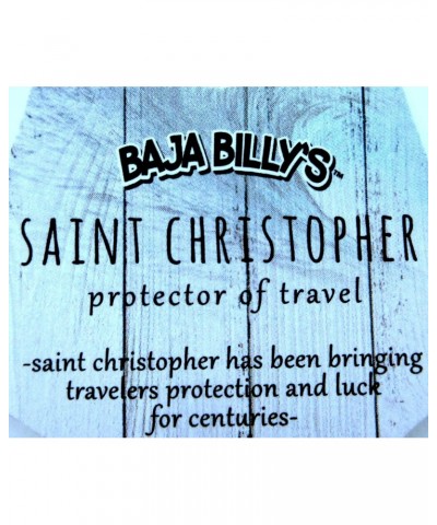 St. Christopher Surf Medal Necklace Pendant, Protector of Travel sv/bb Silver/Baby Blue Small $12.51 Necklaces