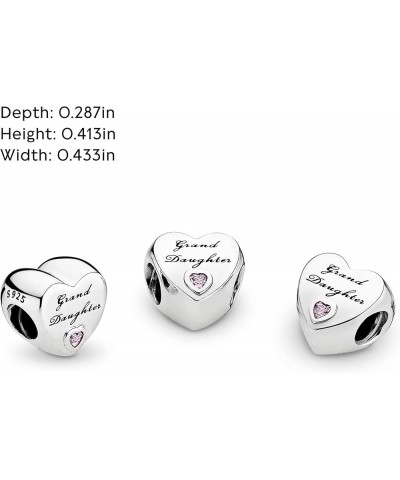 Jewelry Granddaughter's Love Cubic Zirconia Charm in Sterling Silver No Box $20.53 Bracelets