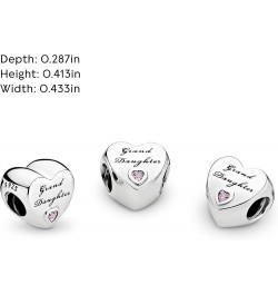 Jewelry Granddaughter's Love Cubic Zirconia Charm in Sterling Silver No Box $20.53 Bracelets