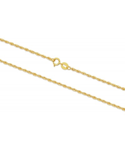 14k Yellow Gold 0.8mm-1.5mm Thin Gold Chain Necklace with Spring Clasp, Cable Chain/Cuban Link Curb Chain/Rope Chain/Rolo Cha...