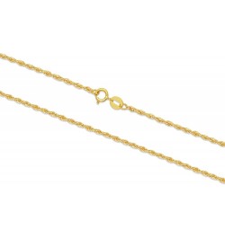 14k Yellow Gold 0.8mm-1.5mm Thin Gold Chain Necklace with Spring Clasp, Cable Chain/Cuban Link Curb Chain/Rope Chain/Rolo Cha...