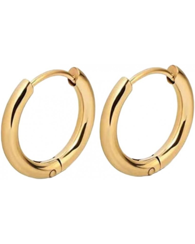 Aurora Gold Hoop Earrings Trendy Women's Sterling Silver Circle Stud Jewelry -Graduation Gift for mother gold circle $11.33 E...