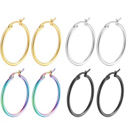 Aurora Gold Hoop Earrings Trendy Women's Sterling Silver Circle Stud Jewelry -Graduation Gift for mother gold circle $11.33 E...