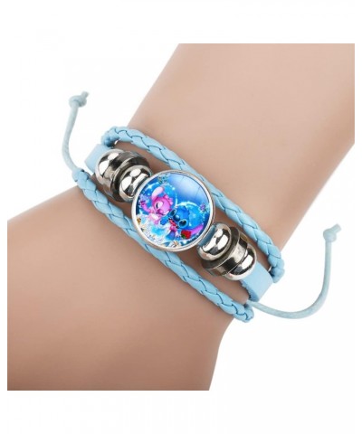 Leather Bracelet Sittch & Angel Love Forever Beaded Hand Woven Leather Bracelet Jewelry Gift for Women Girlfriends Blue $8.84...