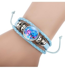 Leather Bracelet Sittch & Angel Love Forever Beaded Hand Woven Leather Bracelet Jewelry Gift for Women Girlfriends Blue $8.84...