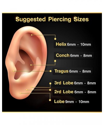 4PCS Labret Lip Rings Ball Vertical Labret Auricle Rim Forward Helix Earrings Monroe Piercing Jewelry Pick Size and Color C06...