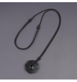 Mens Obsidian Eight Diagrams Yin Yang Pendant Necklace nylon cord $12.48 Necklaces