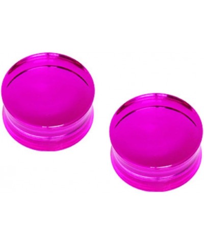 Purple UV Acrylic Transparent Double Flared Saddle Plug Gauges, Sold as a Pair 10mm (00GA) $9.86 Body Jewelry