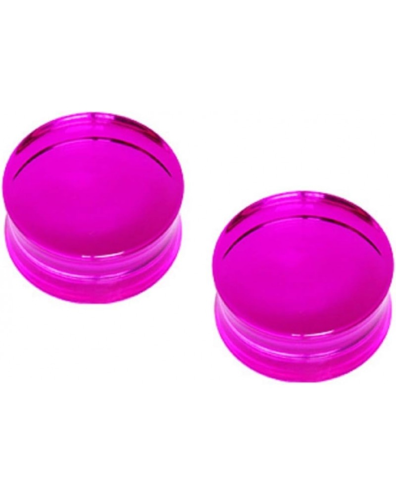 Purple UV Acrylic Transparent Double Flared Saddle Plug Gauges, Sold as a Pair 10mm (00GA) $9.86 Body Jewelry