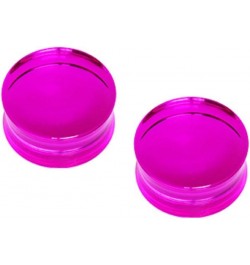 Purple UV Acrylic Transparent Double Flared Saddle Plug Gauges, Sold as a Pair 10mm (00GA) $9.86 Body Jewelry