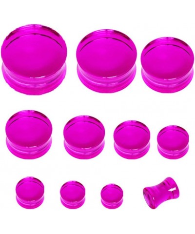 Purple UV Acrylic Transparent Double Flared Saddle Plug Gauges, Sold as a Pair 10mm (00GA) $9.86 Body Jewelry