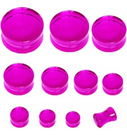 Purple UV Acrylic Transparent Double Flared Saddle Plug Gauges, Sold as a Pair 10mm (00GA) $9.86 Body Jewelry