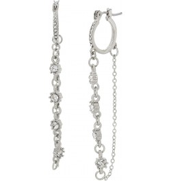 Stone Chain Hoop Earrings Stone Chain Hoop Earrings Crystal/Rhodium $11.73 Earrings