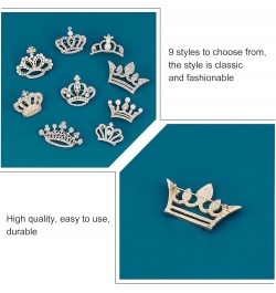 9Pcs 9 Styles Crystal Rhinestone Crown Brooch Pin for Women Open Pave Crystal Wedding Brooch Scarf Pin Gift for Women Womens ...