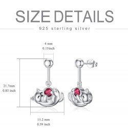 Cat Earrings 925 Sterling Silver Cute Earrings Hypoallergenic Nickel Free Earrings for Sensitive Ears Silver Stud Earrings Ka...