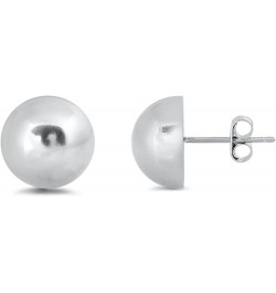 Half Ball Stud Earrings 925 Sterling Silver Push Back 18MM $8.41 Earrings