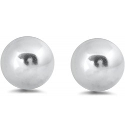 Half Ball Stud Earrings 925 Sterling Silver Push Back 18MM $8.41 Earrings