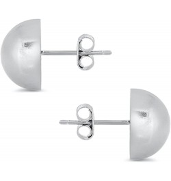 Half Ball Stud Earrings 925 Sterling Silver Push Back 18MM $8.41 Earrings