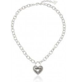 Basic" Silver Framed Heart Logo Pendant Necklace, 18" + 2" Extender $10.40 Necklaces