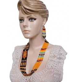 Handmade Necklace Earrings Set Layered Seed Beaded Black Turtle $13.80 Jewelry Sets