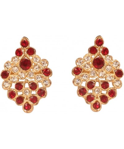 Indian Bollywood Artistic stud designer Earrings jewelry in Gold or Silver Tone For Women. D320 Red $9.34 Earrings