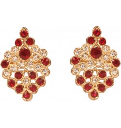 Indian Bollywood Artistic stud designer Earrings jewelry in Gold or Silver Tone For Women. D320 Red $9.34 Earrings