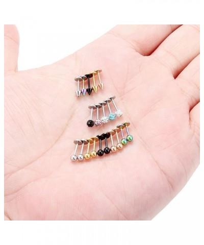 12-20PCS 20G Surgical Steel Labret Monroe Lip Ring Tragus Helix Earring Stud Piercing Jewelry 20PCS - 6mm $7.94 Body Jewelry