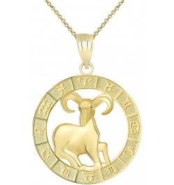 10k Yellow Gold Zodiac Pendant Necklace 16.0 Inches Aries $88.55 Necklaces