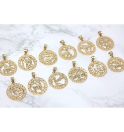 10k Yellow Gold Zodiac Pendant Necklace 16.0 Inches Aries $88.55 Necklaces