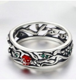 Sealinkea Hollow Ladybug Vine Leaf Ring Ring Classic Fashion Ladies Jewelry 11 $11.79 Rings