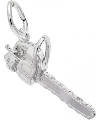 Chainsaw Charm, Charms for Bracelets and Necklaces White Gold $20.37 Bracelets